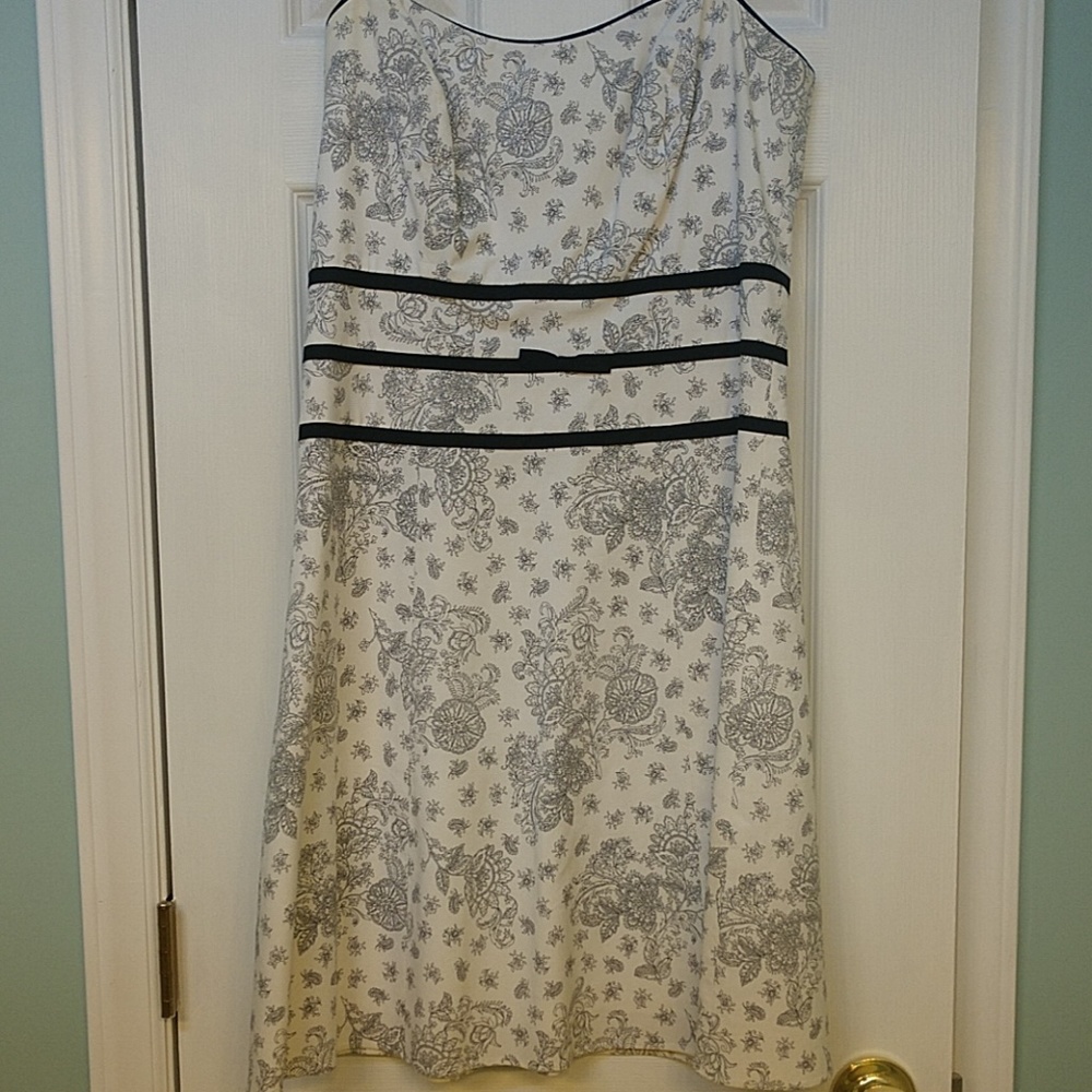 White Strapless ABS by Allen Schwartz dress